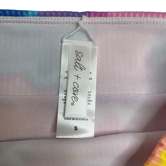 Salt + Cove Tie Dye Bikini Bottoms Blue Pink Orange Small New with Tags - Picture 3 of 4